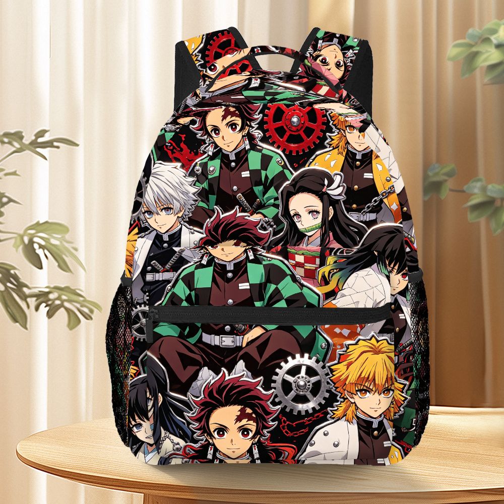 School Backpack Teen - Zaino Anime Demon Slayer con stampa