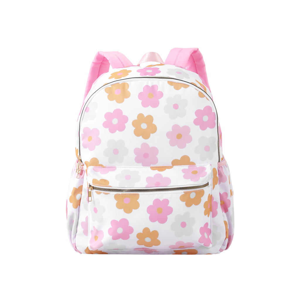 School Backpack Teen - Zaino in nylon floreale per bambini,