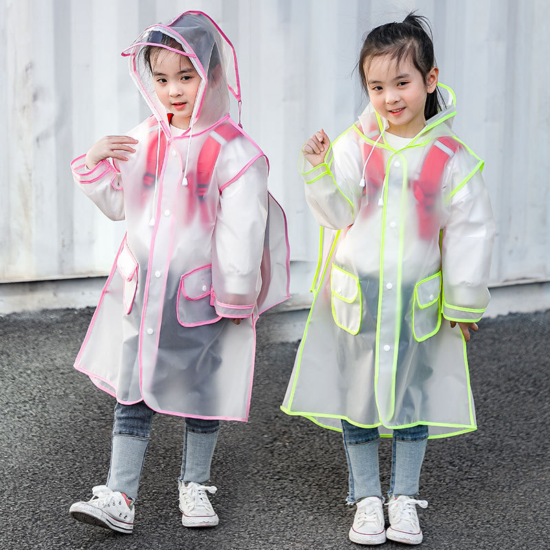 Rain Cover Backpack - Impermeabile Trasparente alla Moda per Bambini